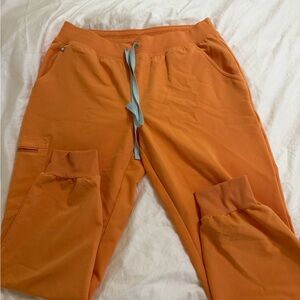 Figs Men's Vibrant Orange Joggers